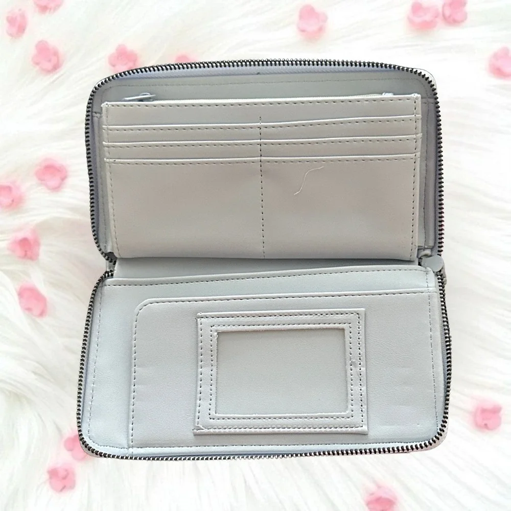 Betsey Johnson Light Blue Daisy Quilted Wallet Wristlet Clip-On NWT $54 Value